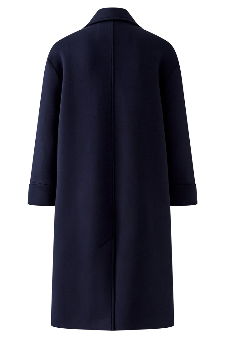 Oui 96642 Dark Navy Blue Overcoat 5742