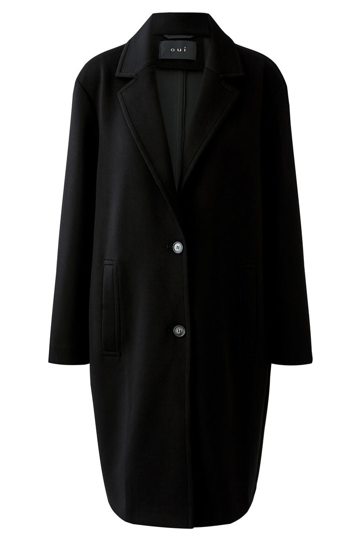 Oui 96643 Black Overcoat