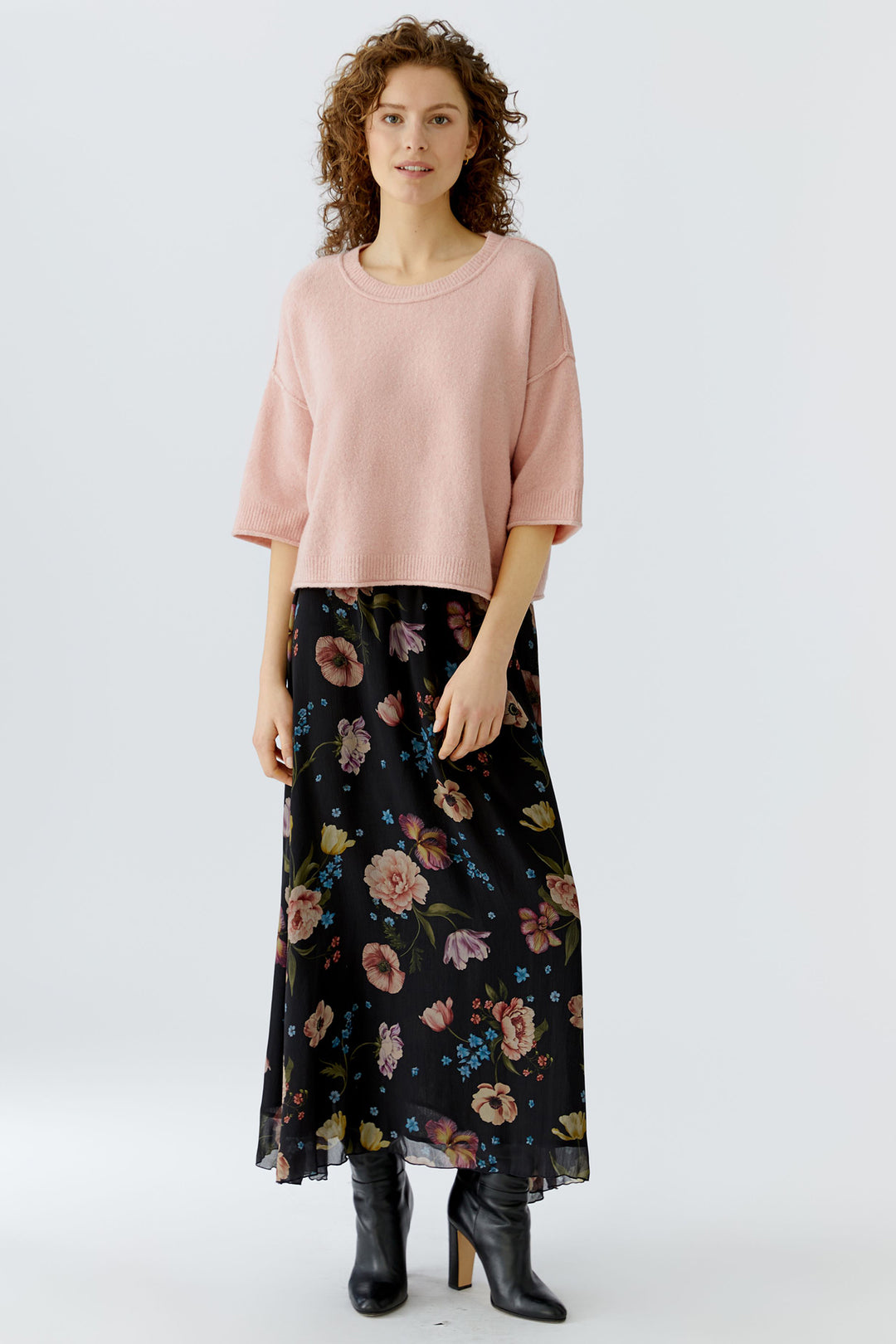 Oui 96769 Dusty Rose Short Sleeve Jumper 3092