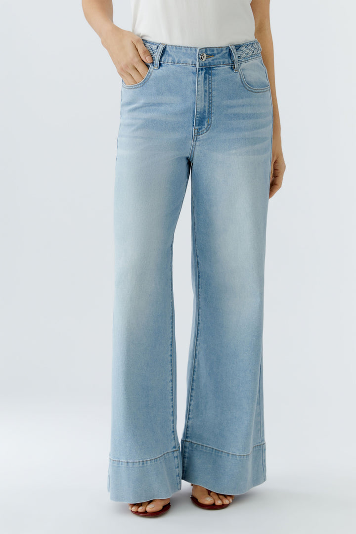 Oui 96819 Blue Denim Wide Leg Jeans 5300