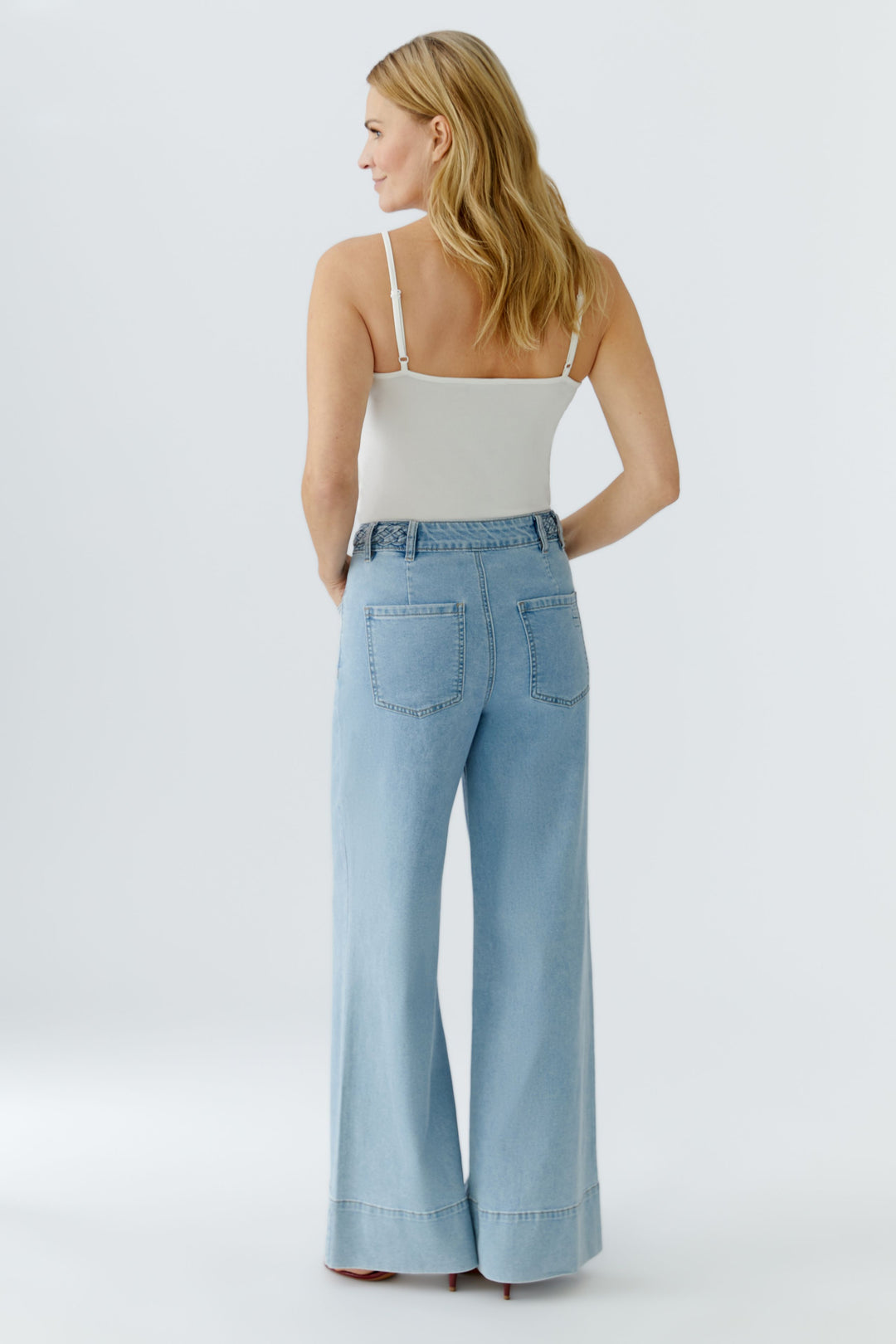 Oui 96819 Blue Denim Wide Leg Jeans 5300