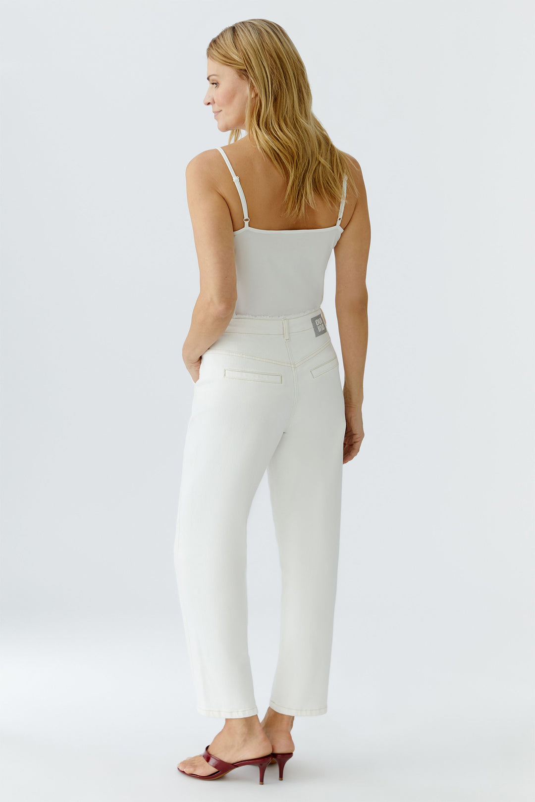 Oui 96820 Cloud Dancer White Relaxed Jeans 1006