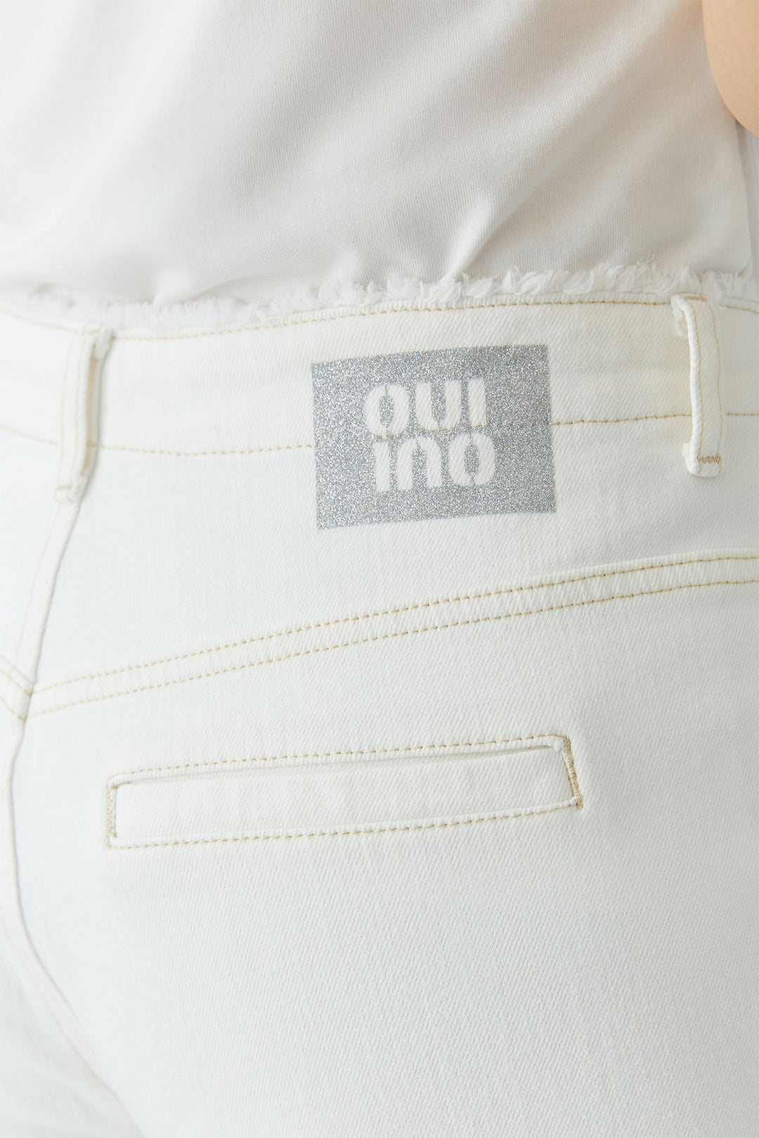 Oui 96820 Cloud Dancer White Relaxed Jeans 1006