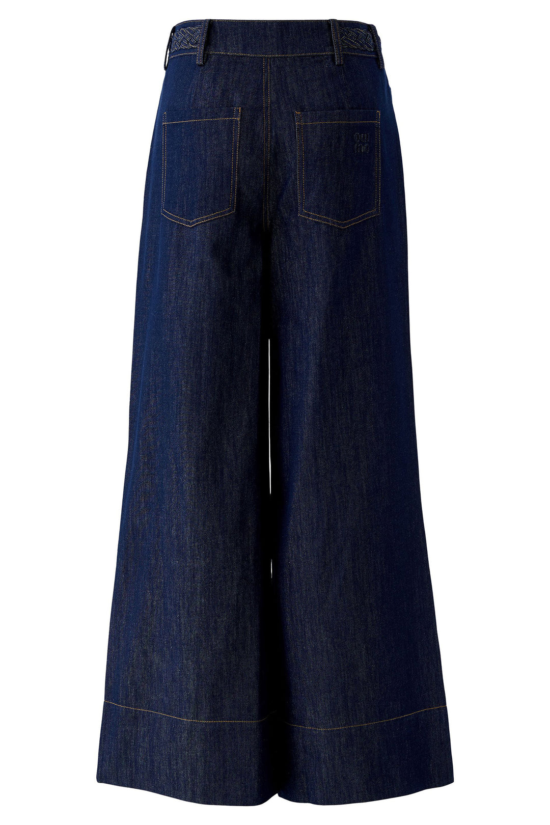 Oui 96821 Dark Blue Raw Denim Wide Leg Jeans 5900