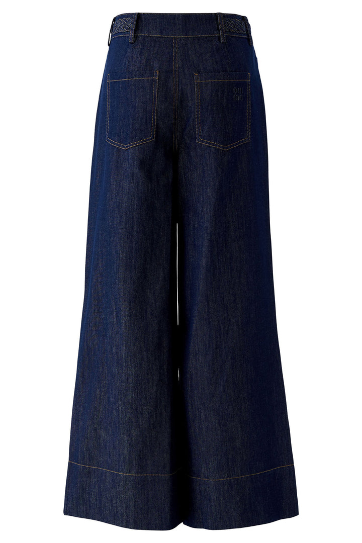 Oui 96821 Dark Blue Raw Denim Wide Leg Jeans 5900