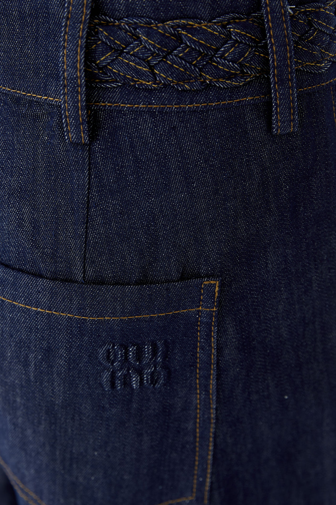 Oui 96821 Dark Blue Raw Denim Wide Leg Jeans 5900