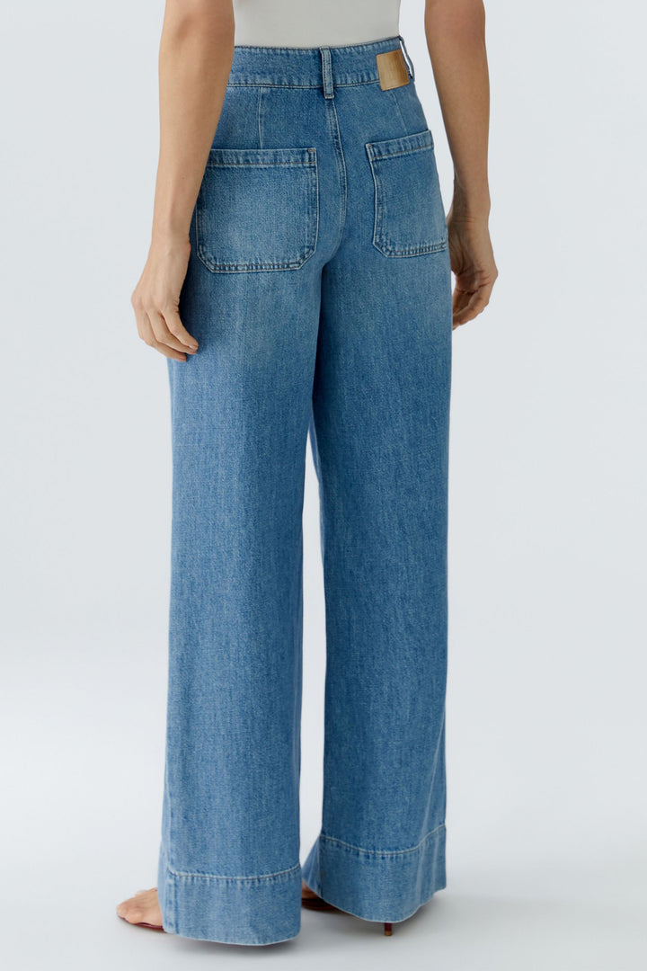 Oui 96822 Blue High Waist Wide Leg Jeans 5400