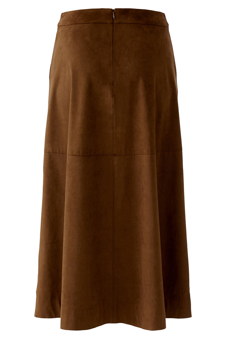 Oui 97019 Fondue Fudge Brown Midi Skirt 8434