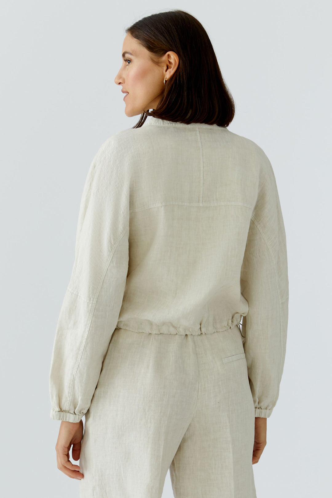 Oui 97164 Biscuit Beige Linen Jacket