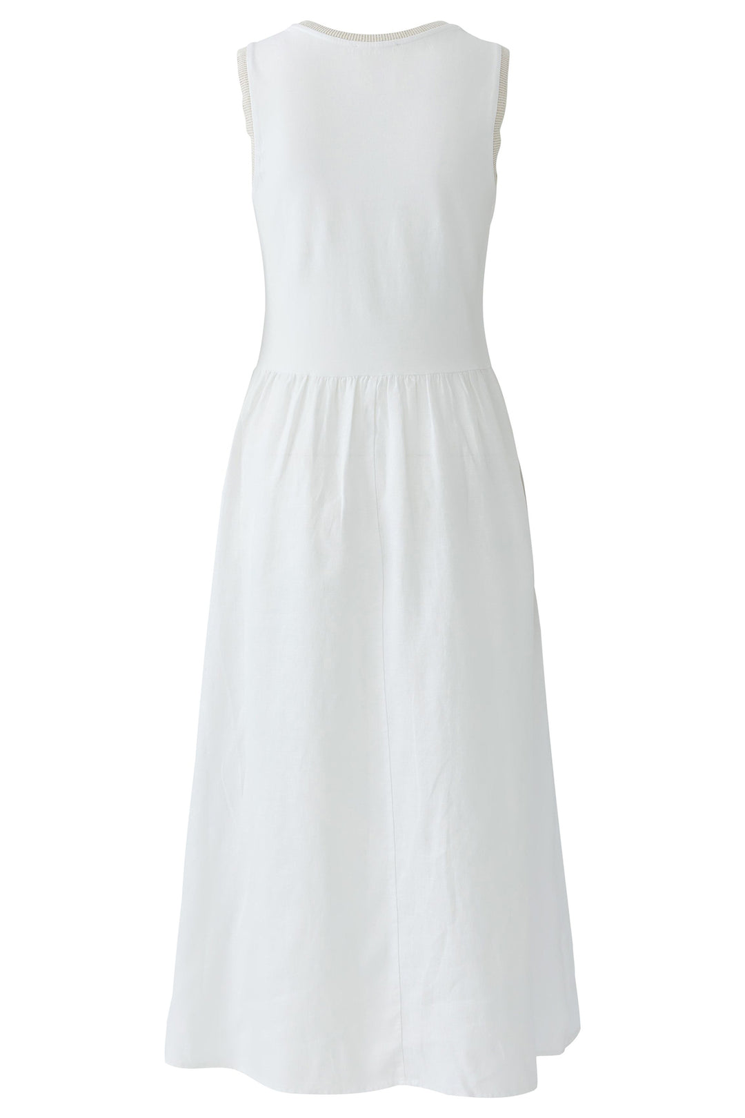 Oui 97169 Optic White Sleeveless Cotton Dress