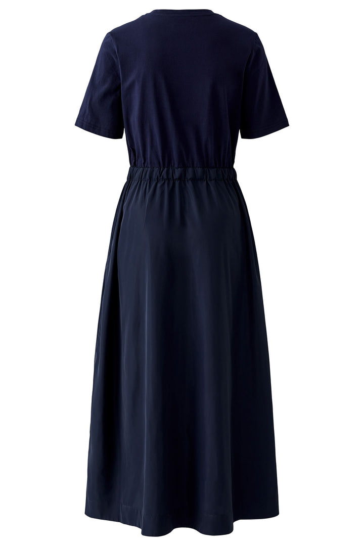 Oui 97171 Dark Blue Short Sleeve Maxi Dress 5742