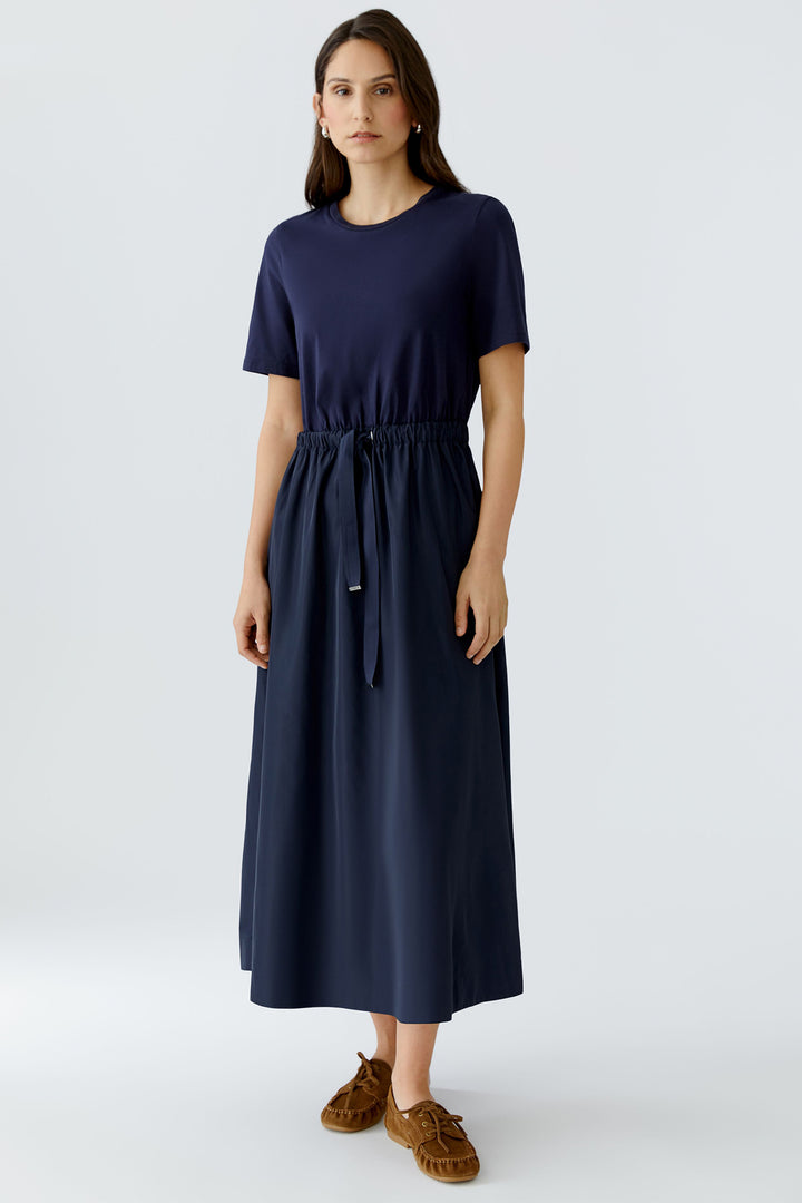 Oui 97171 Dark Blue Short Sleeve Maxi Dress 5742