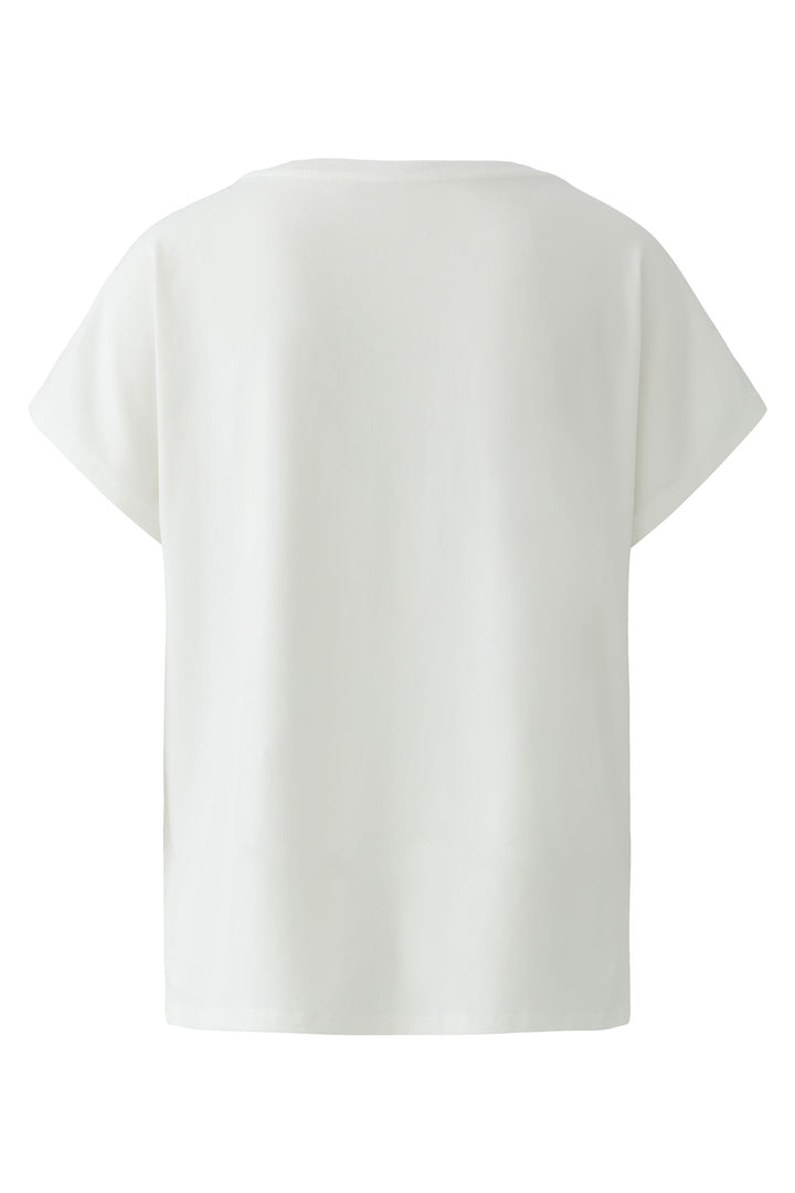 Oui 97200 White Cloud Dancer Lemon Motif T-Shirt