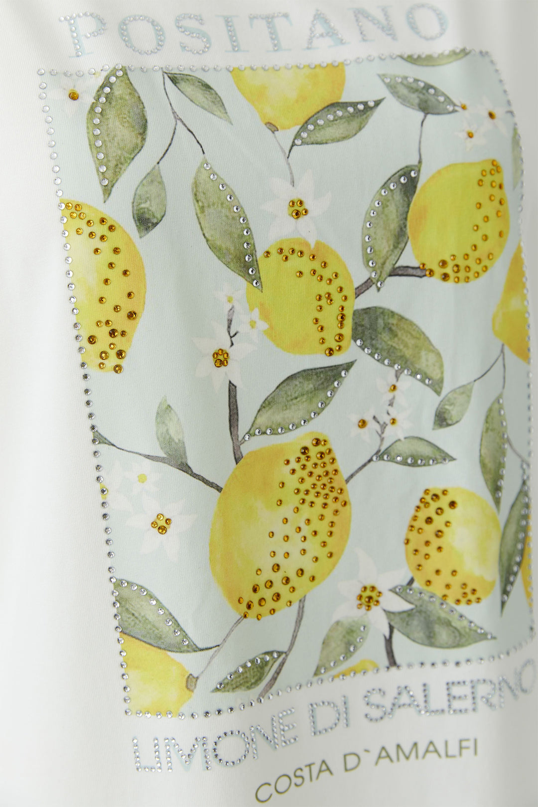 Oui 97200 White Cloud Dancer Lemon Motif T-Shirt
