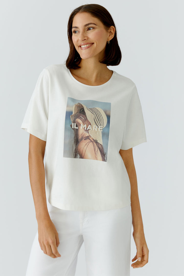Oui 97203 Cloud Dance Il Mare Motif T-Shirt