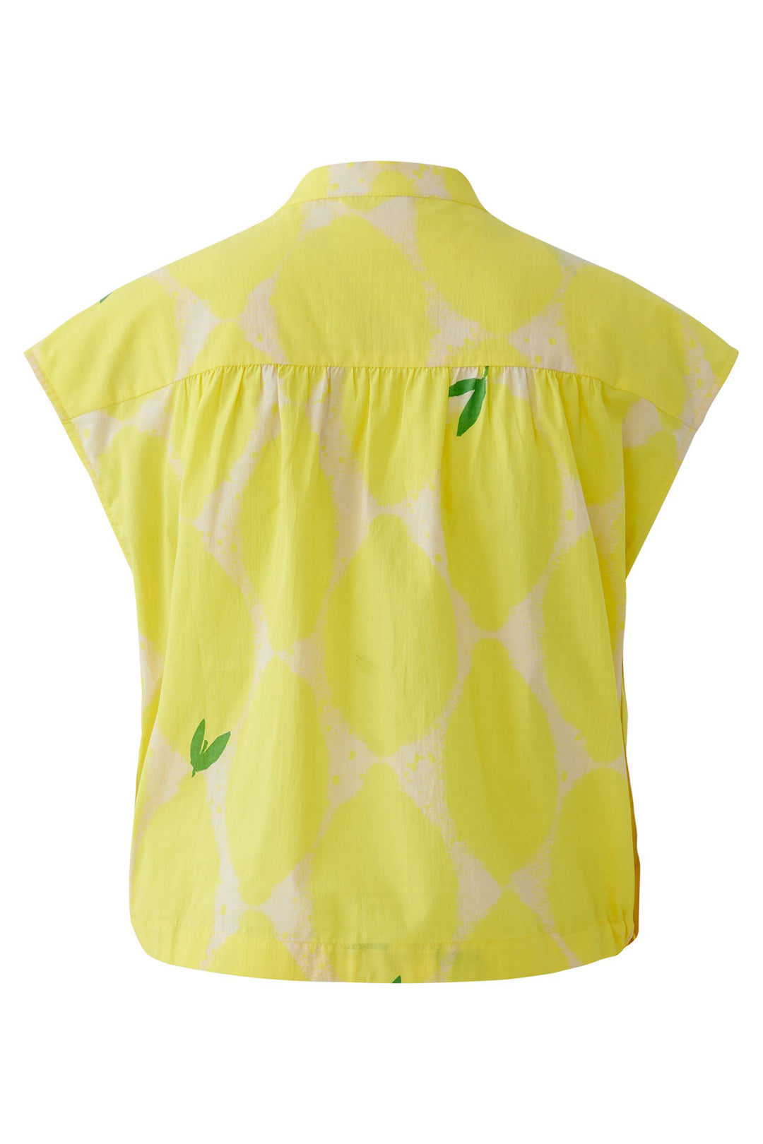 Oui 97234 Yellow Stone Lemon Print Blouse