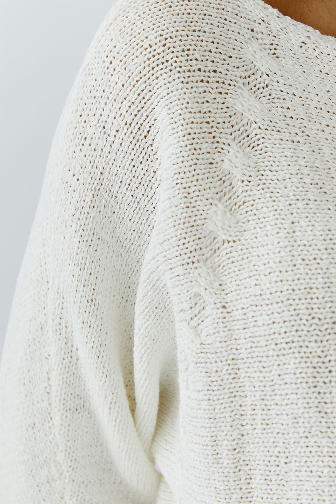 Oui 97252 Cloud Dancer White Boat Neck Jumper