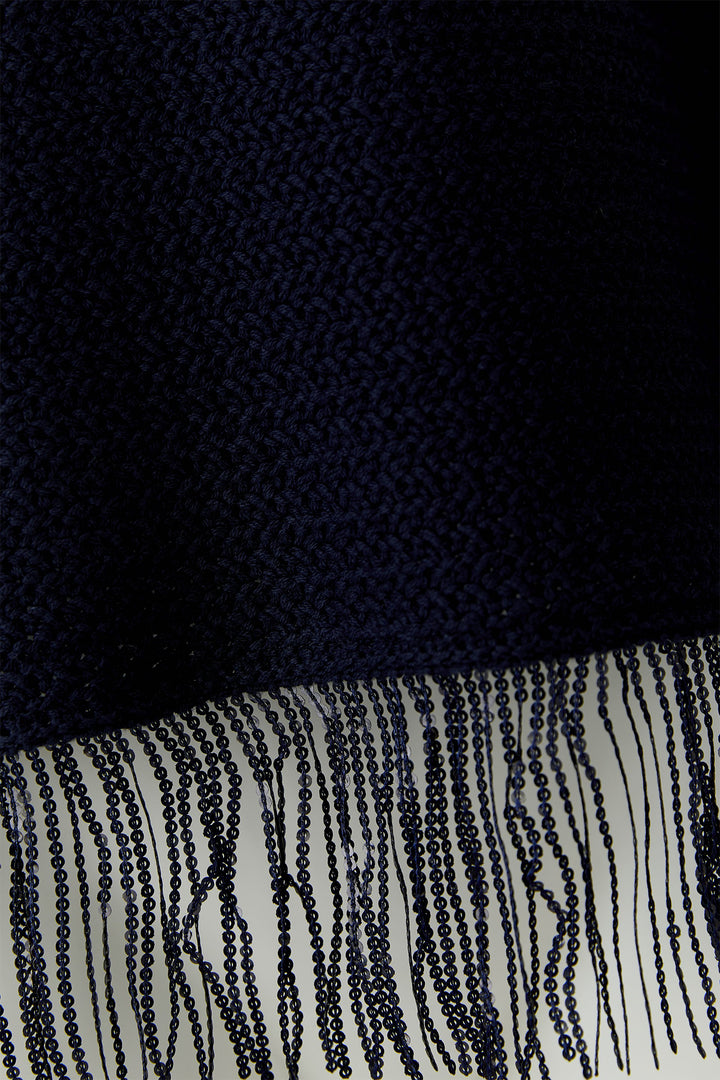 Oui 97271 Dark Blue Sequin Tassle Jumper