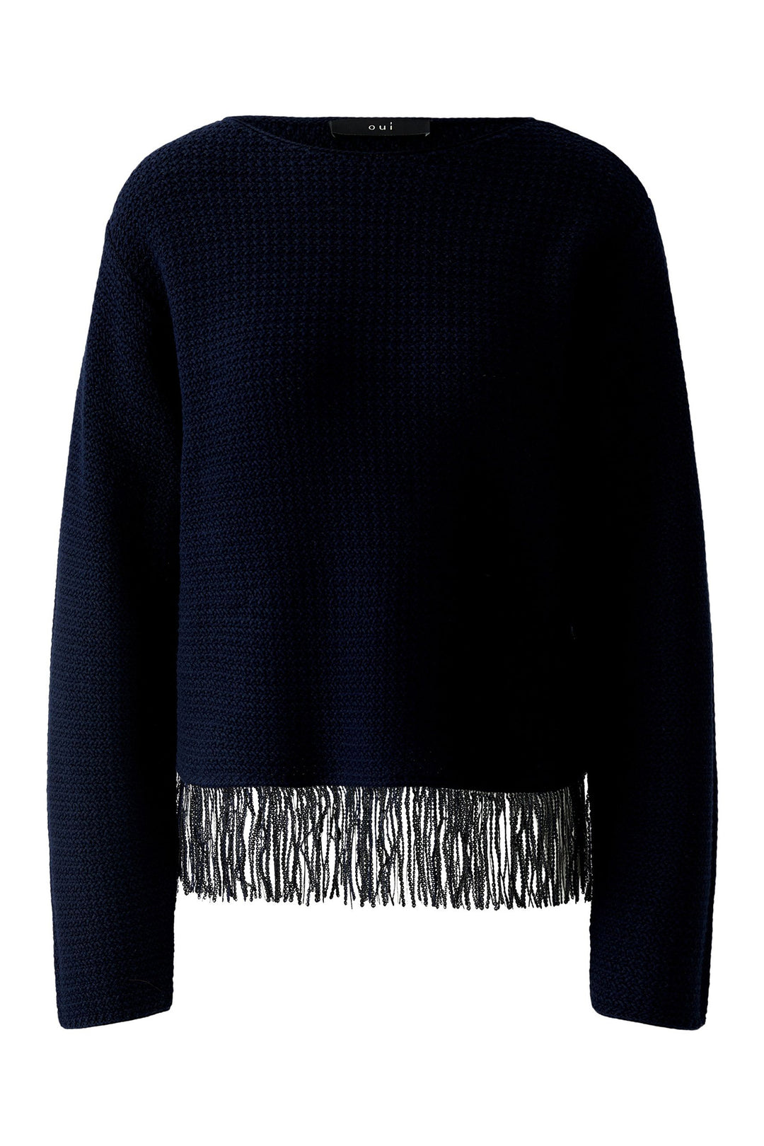 Oui 97271 Dark Blue Sequin Tassle Jumper