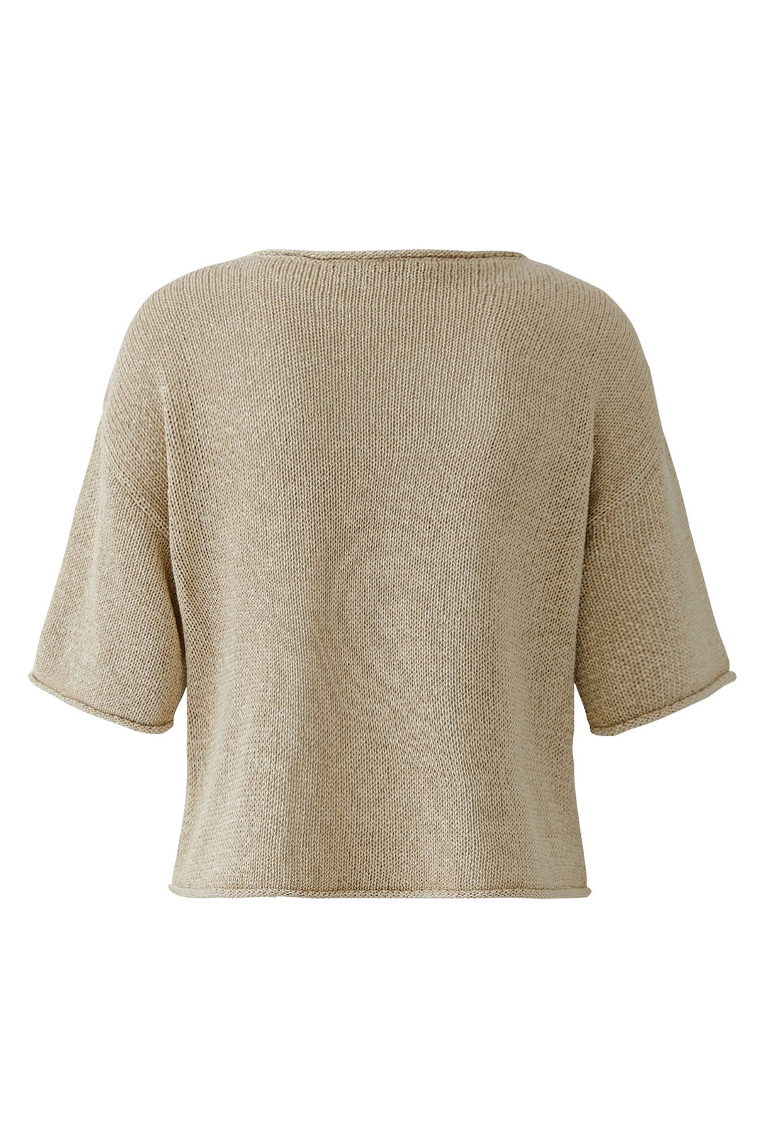 Oui 97272 Biscuit Beige Roll Hem Jumper
