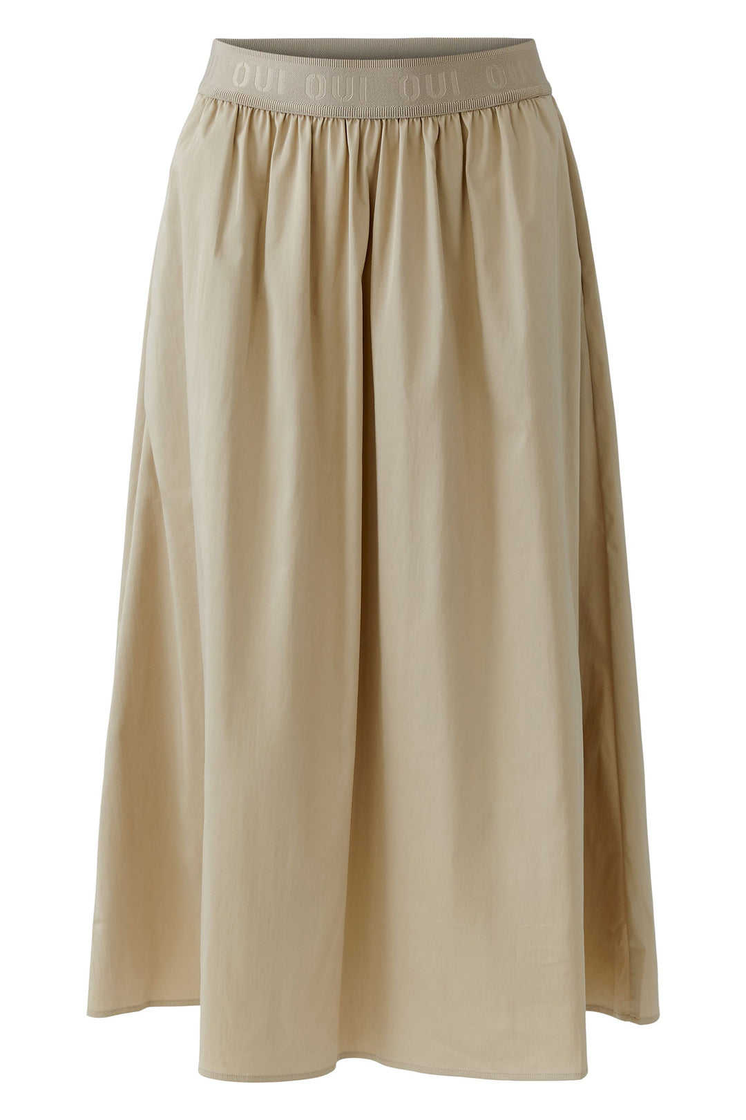 Oui 97301 Biscuit Beige Midi Skirt