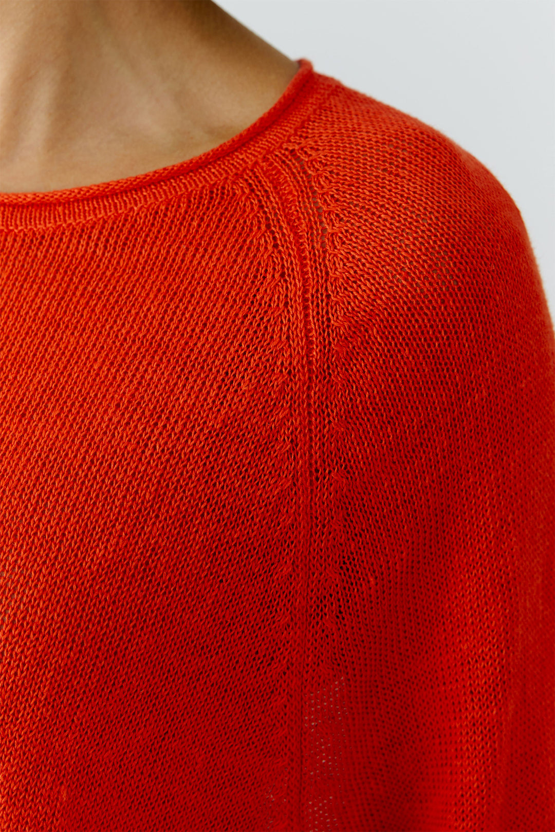 Oui 97419 Pinciana Red Linen Jumper