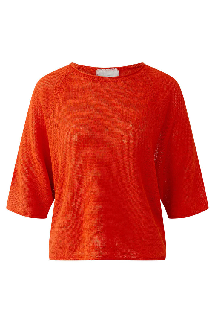 Oui 97419 Pinciana Red Linen Jumper