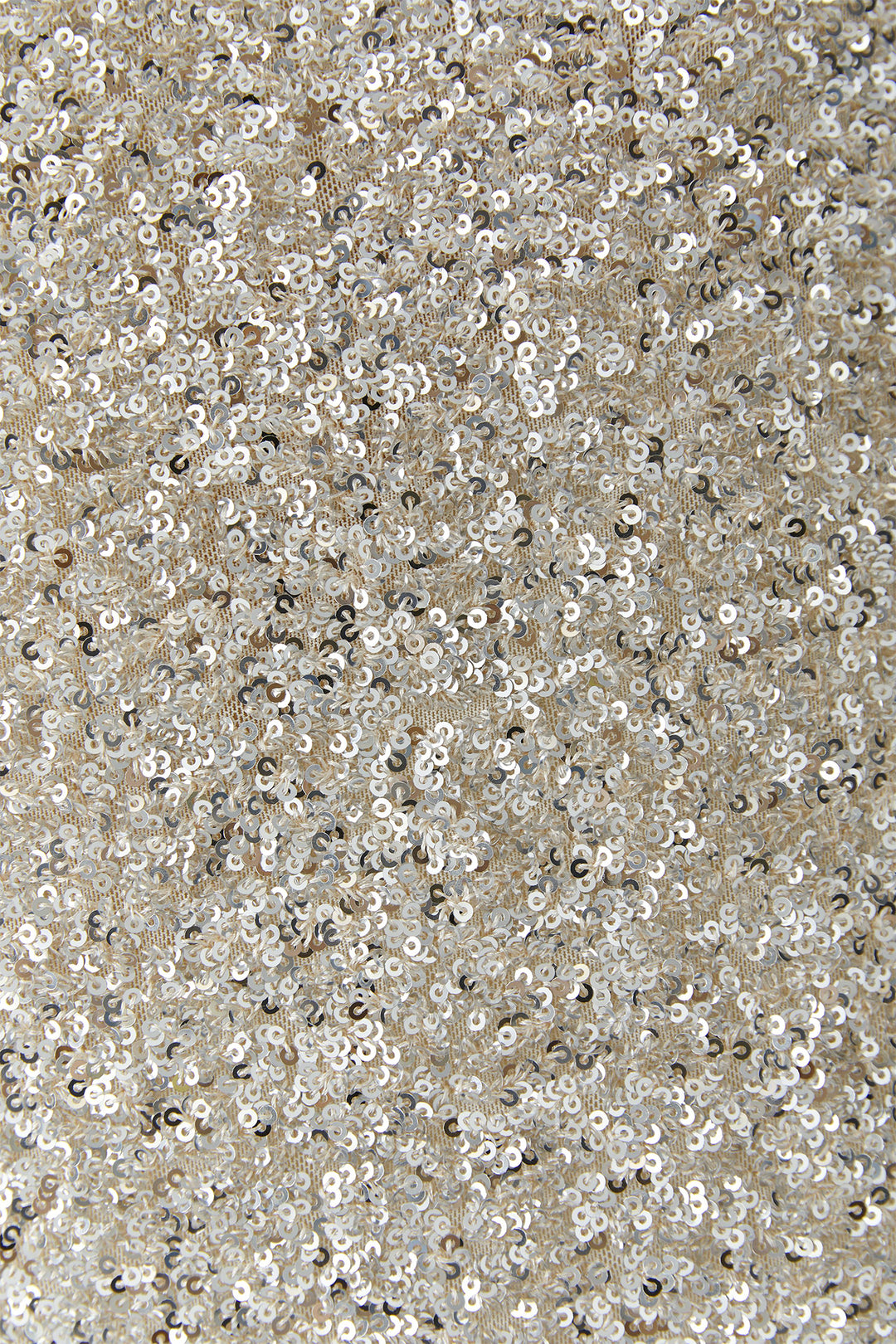 Oui 97462 Silver White Sleeveless Sequin Top