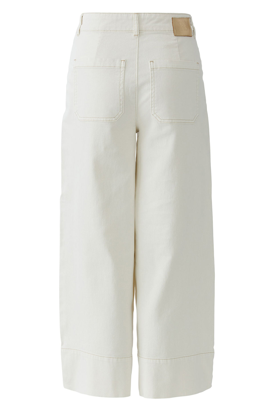 Oui 97480 Offwhite Wide Leg Cropped Jeans