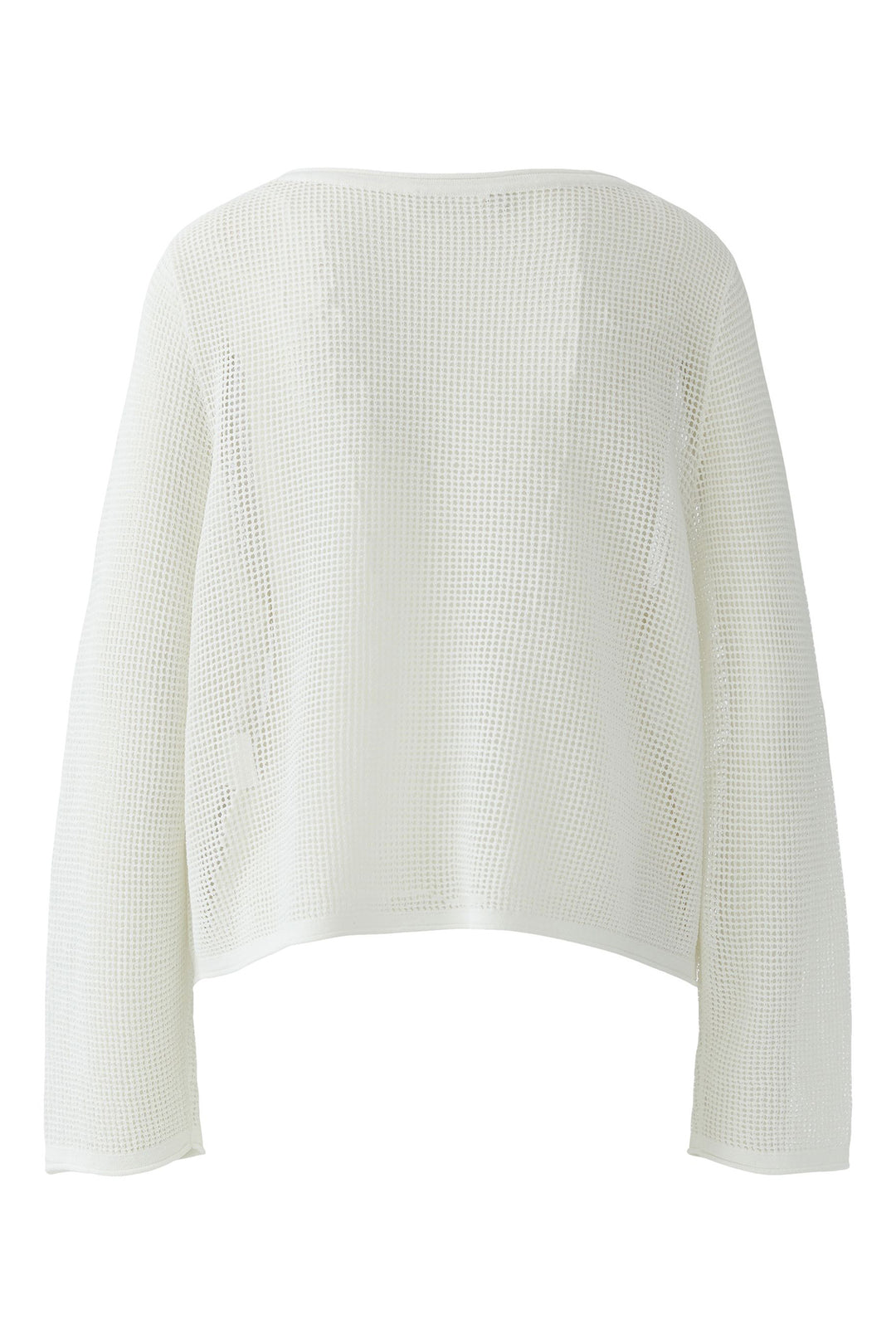 Oui 97552 Cloud Dancer White Mesh Knit Jumper 1006