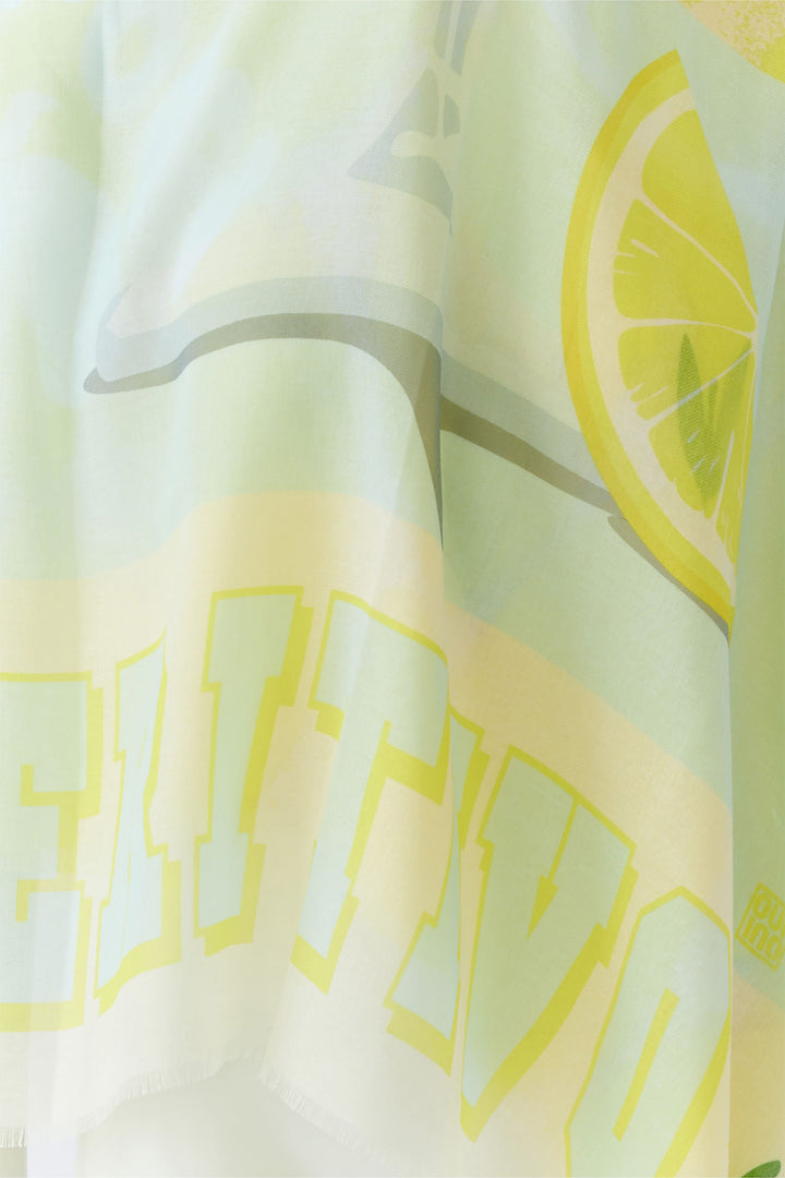 Oui 97559 Yellow Green Scarf 0216