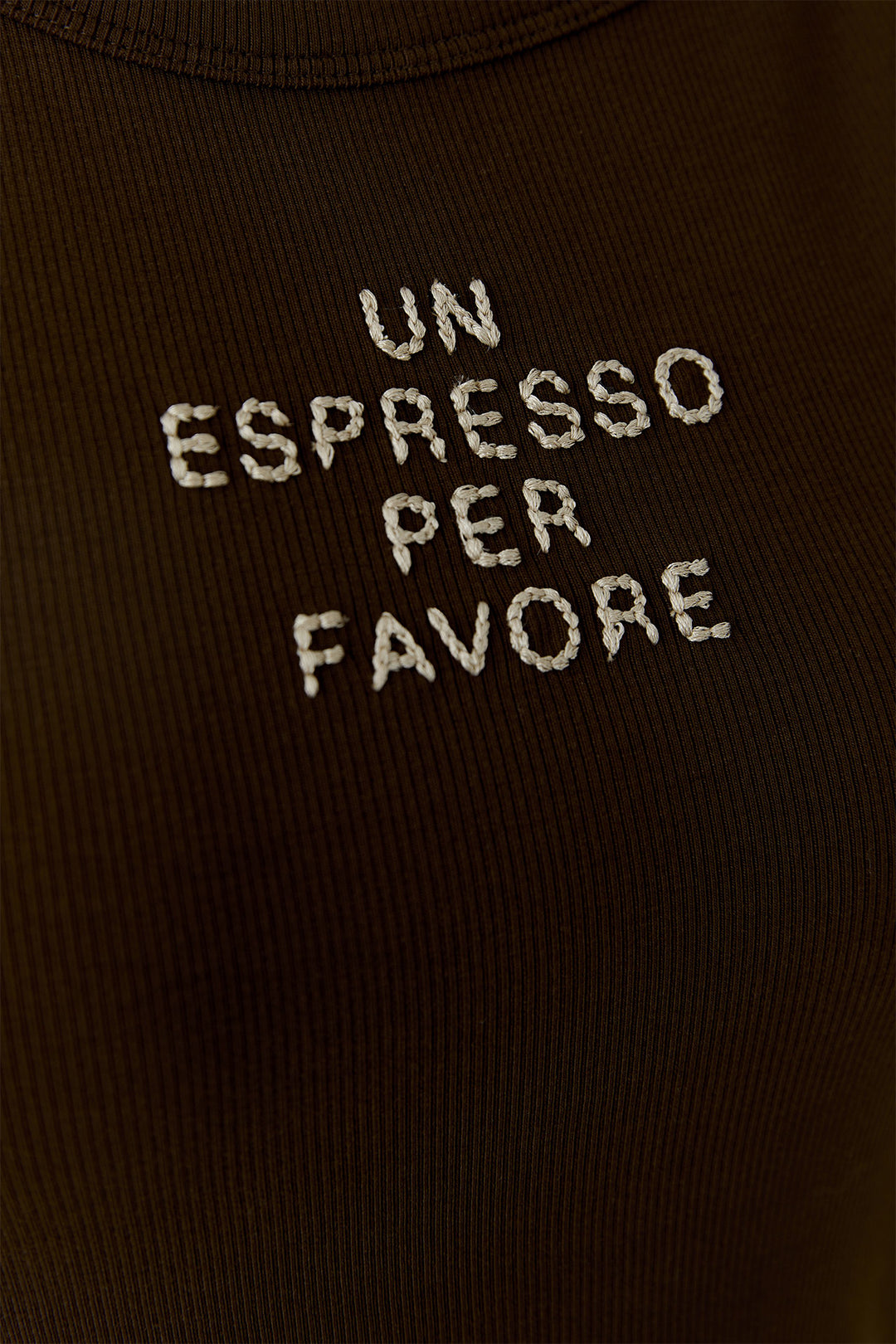 Oui 97571 Demitasse Brown Motif Tank Top 8734