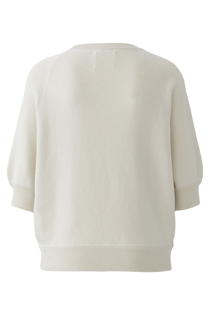 Oui 97626 Whitecap Grey Offwhite Crystal Motif Jumper 1088