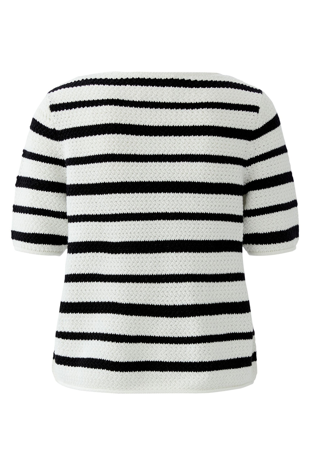 Oui 97629 White Black Stripe Jumper 0109