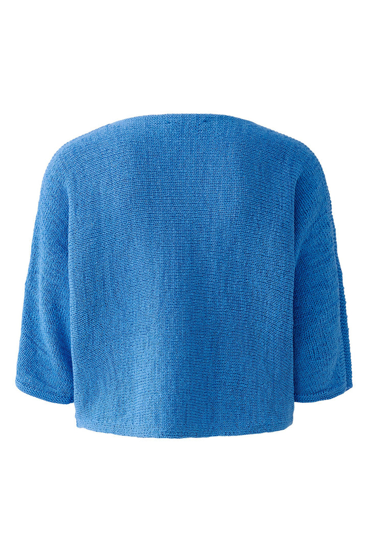 Oui 97857 Marina Blue Wide Neck Jumper