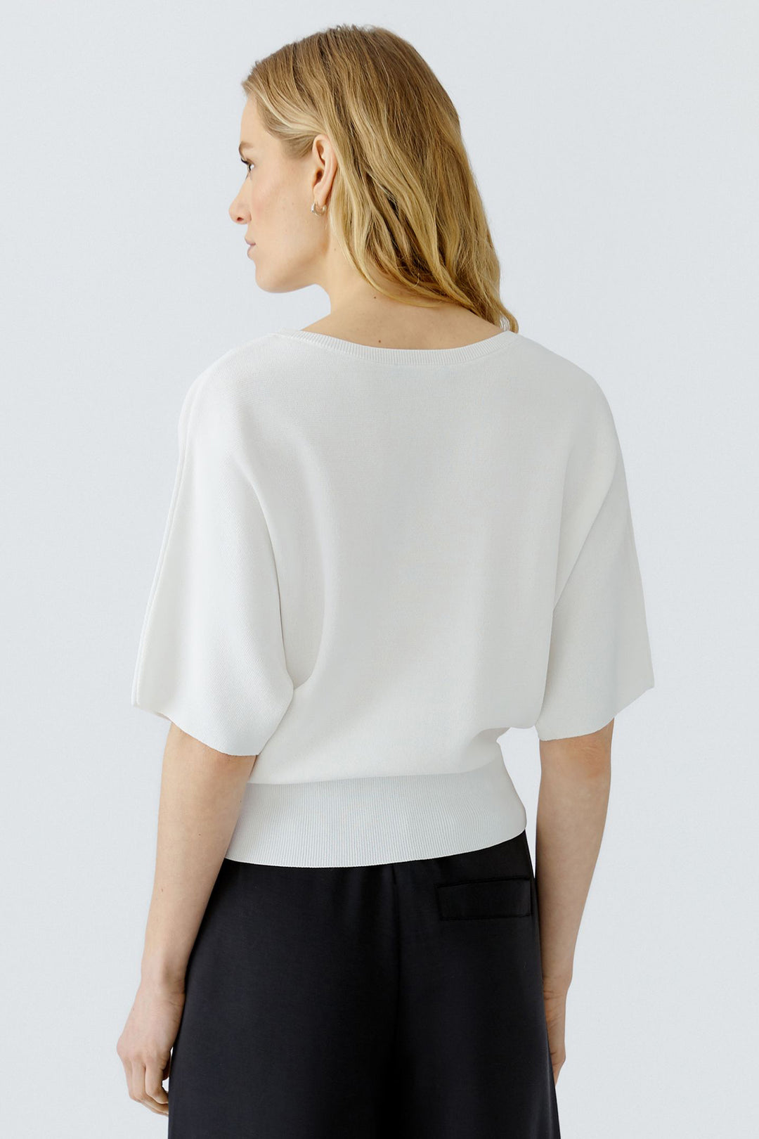 Oui 97932 Optic White Blouson Jumper
