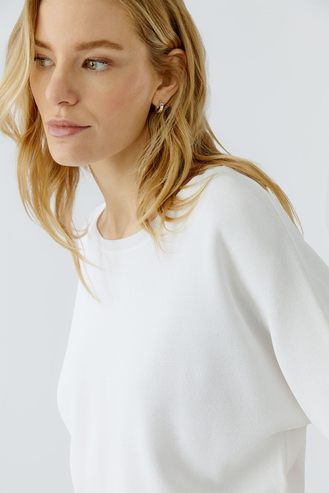 Oui 97932 Optic White Blouson Jumper