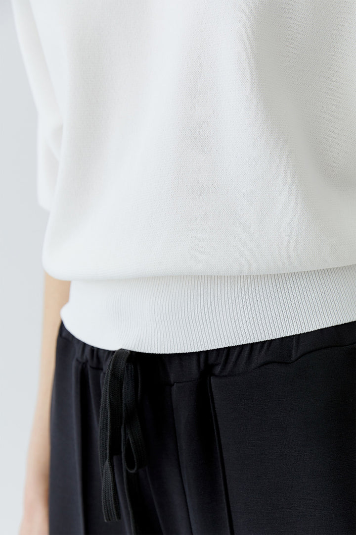 Oui 97932 Optic White Blouson Jumper