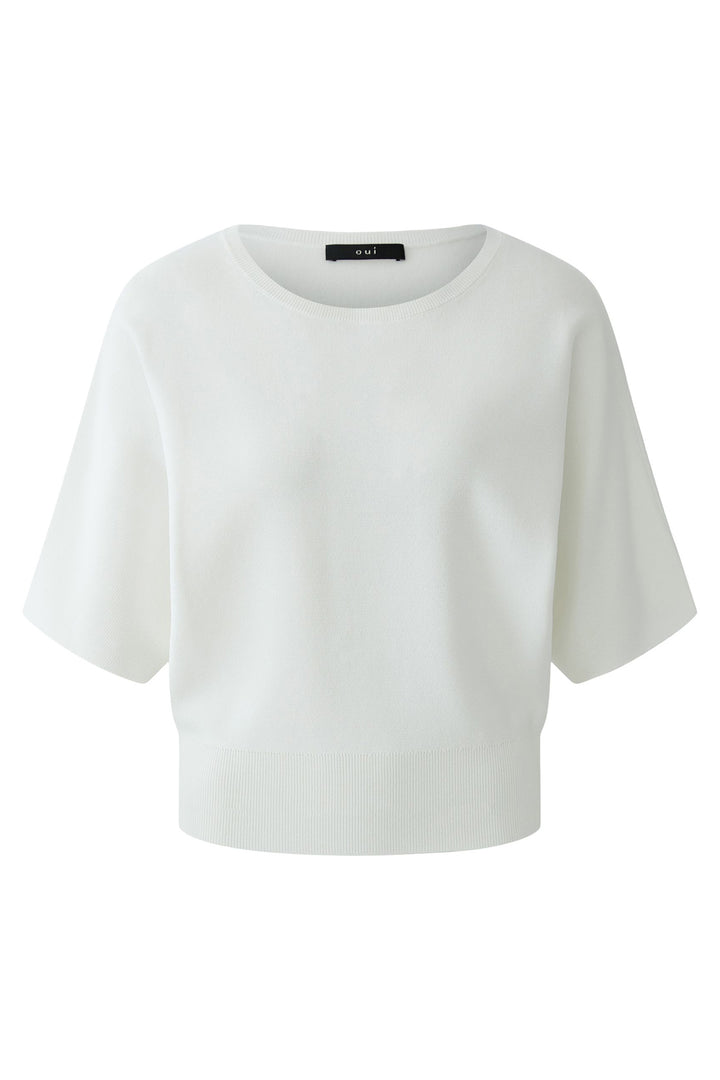 Oui 97932 Optic White Blouson Jumper