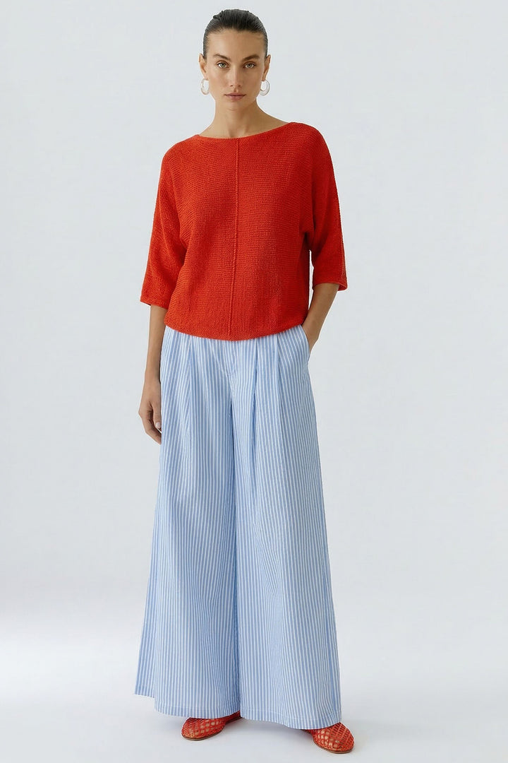 Oui 97932 Red Alert Wide Neck Jumper