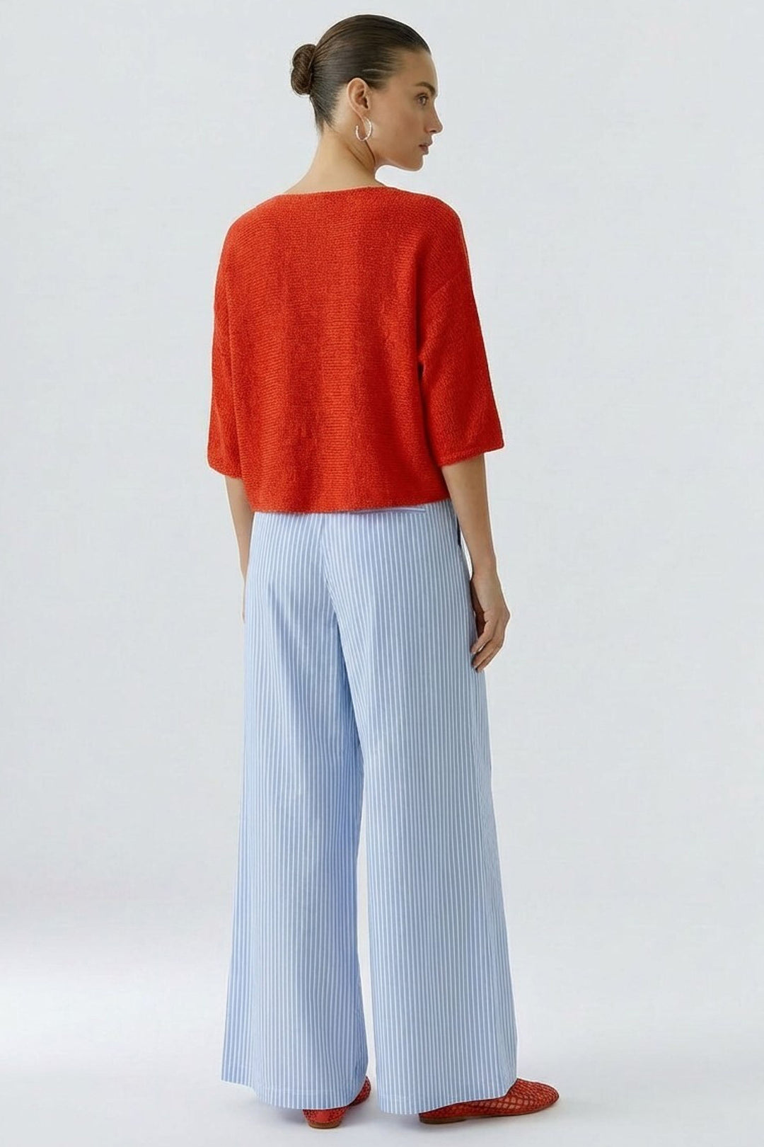 Oui 97932 Red Alert Wide Neck Jumper