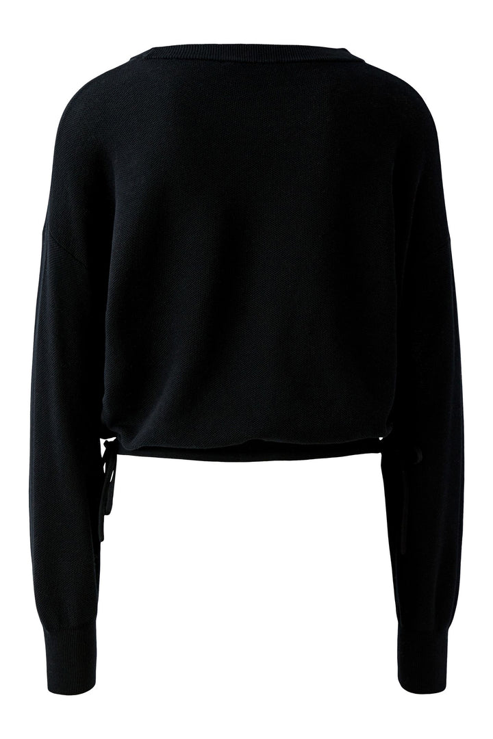Oui 97933 Black Drawstring Waist Jumper