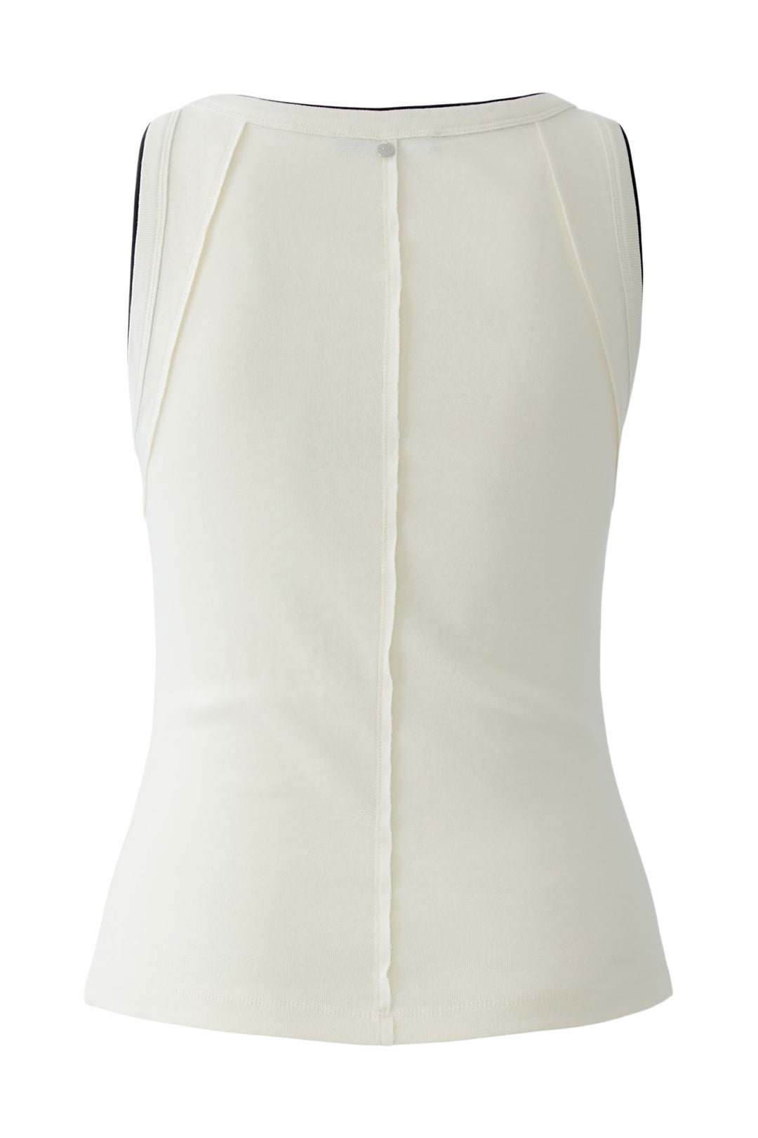 Oui 98631 White Black Tank Top Vest