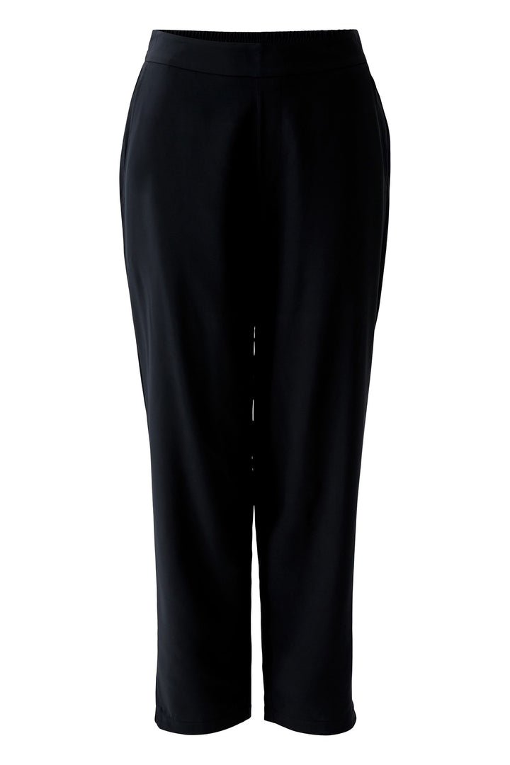 Oui 98657 Black Crop Pull-On Trousers