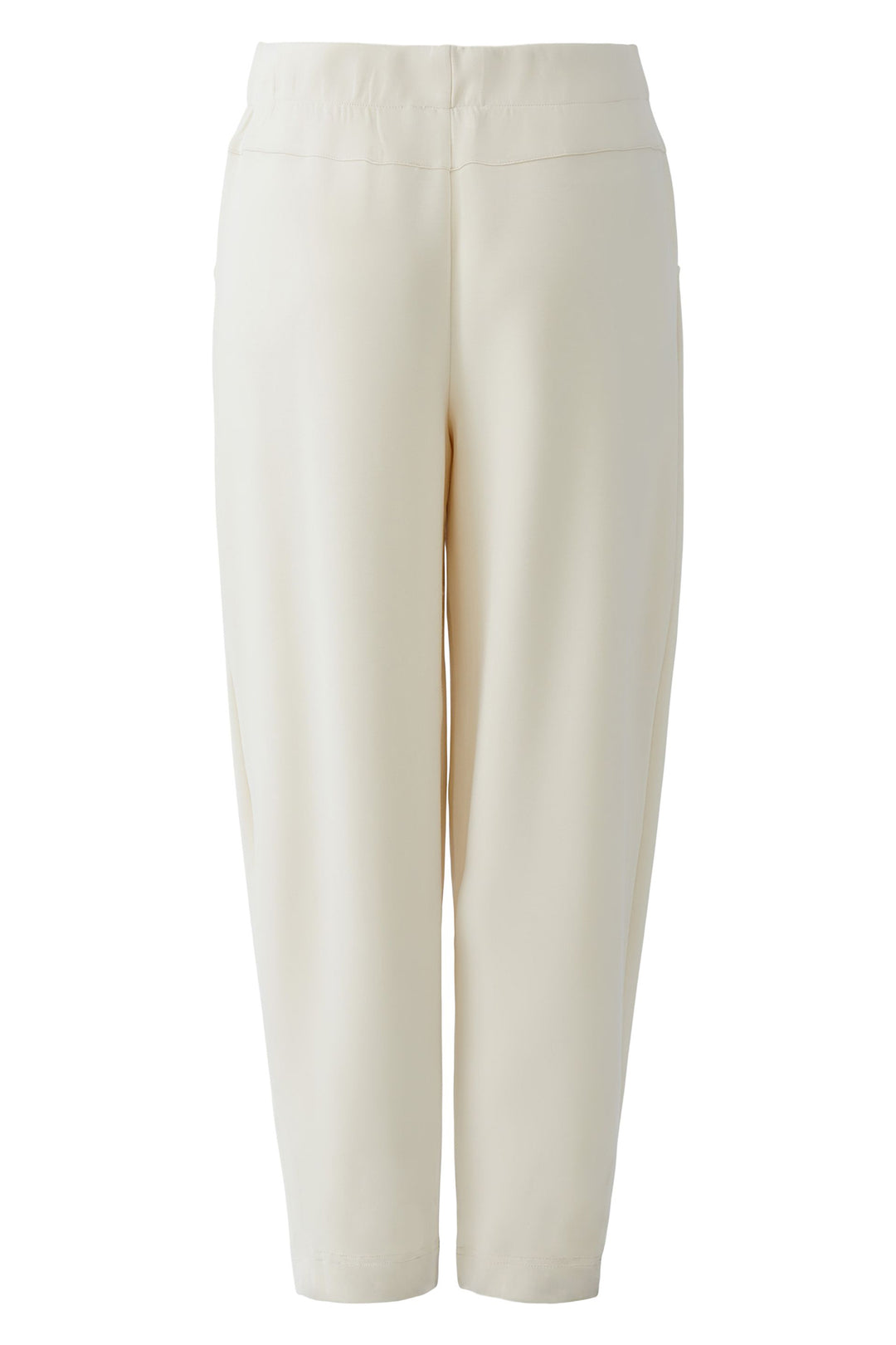 Oui 98666 Whitecap Grey Crop Pull-On Trousers