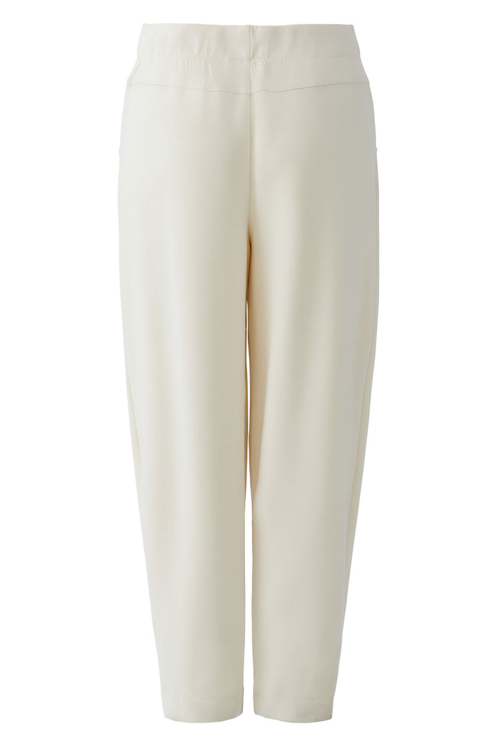 Oui 98666 Whitecap Grey Crop Pull-On Trousers
