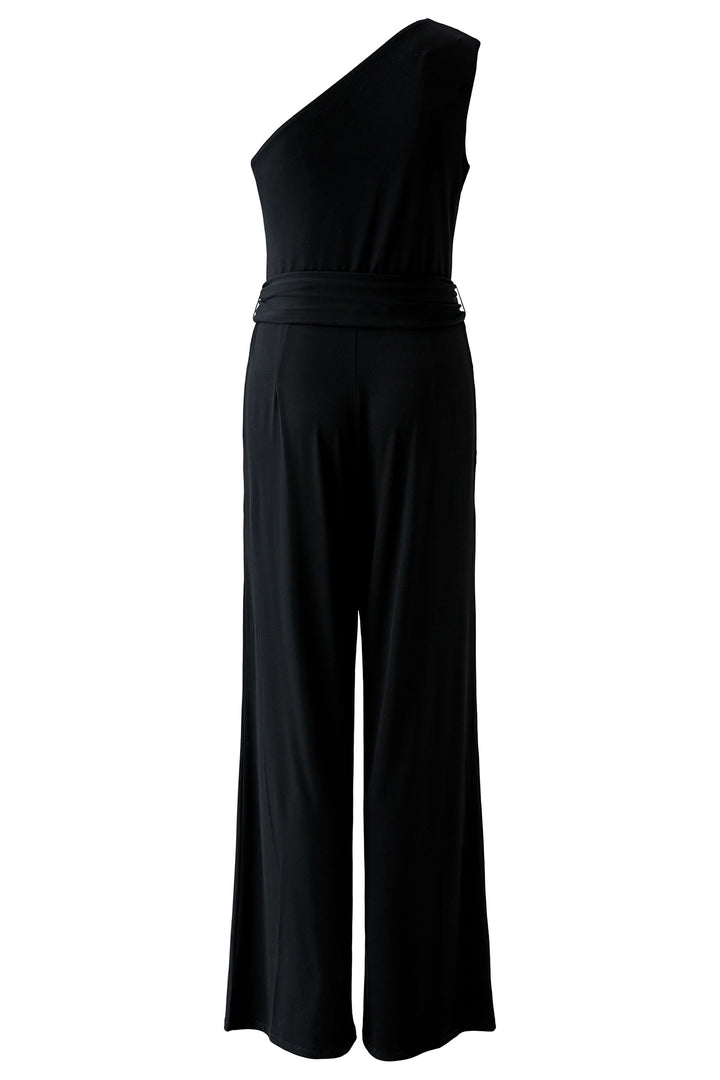 Oui 98713 Black One Shoulder Jumpsuit