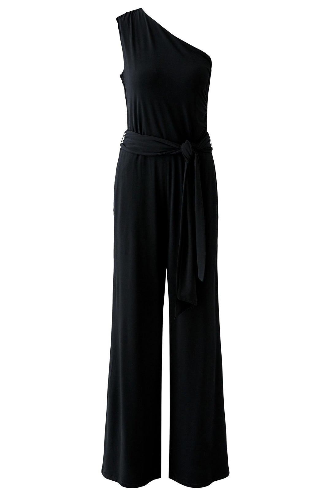 Oui 98713 Black One Shoulder Jumpsuit
