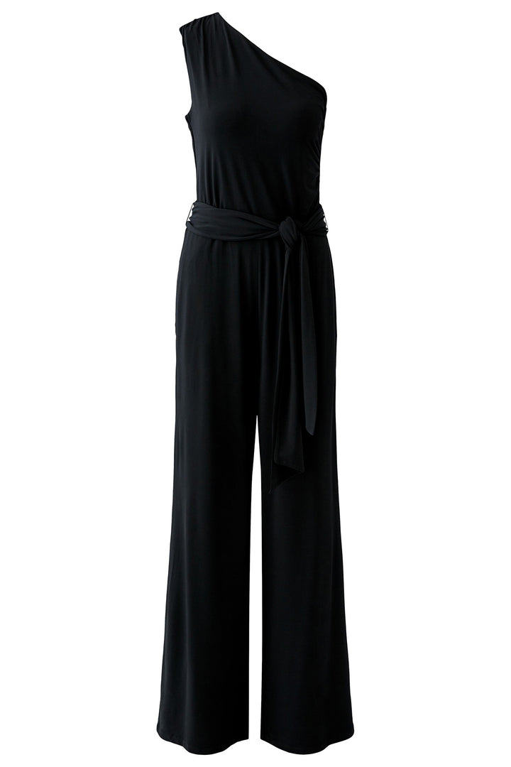 Oui 98713 Black One Shoulder Jumpsuit