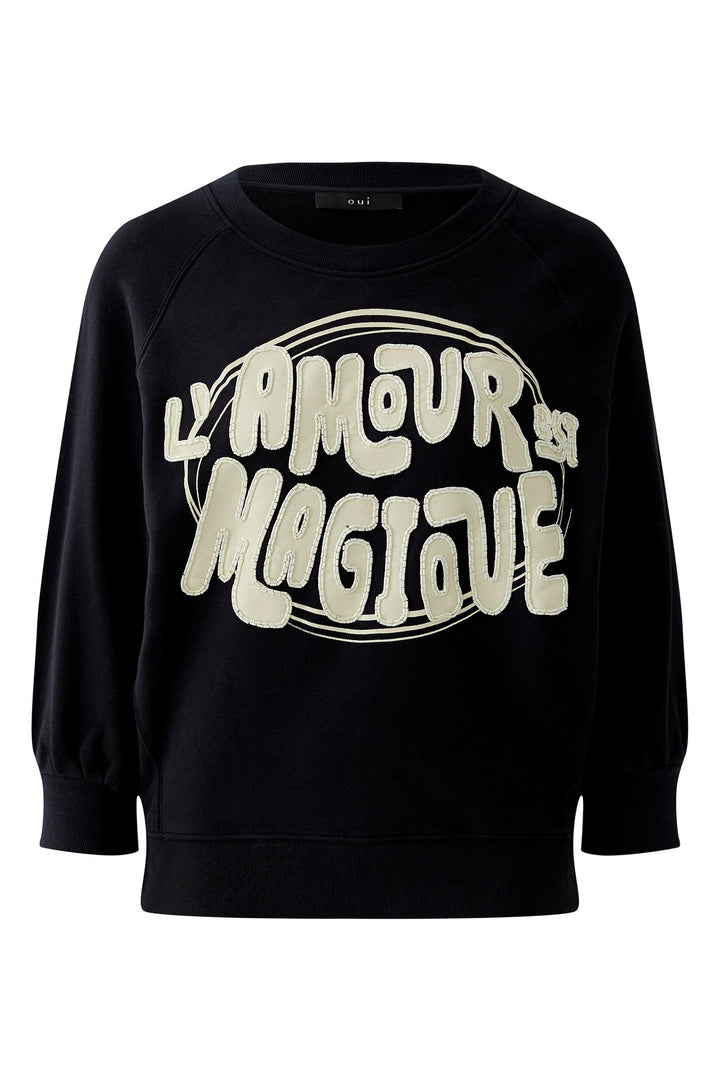 Oui 98718 Black Amour Magique Sweatshirt